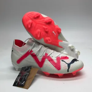 Women’s Future Ultimate FG/AG White/Pink 107356-01 New With Box No Lid