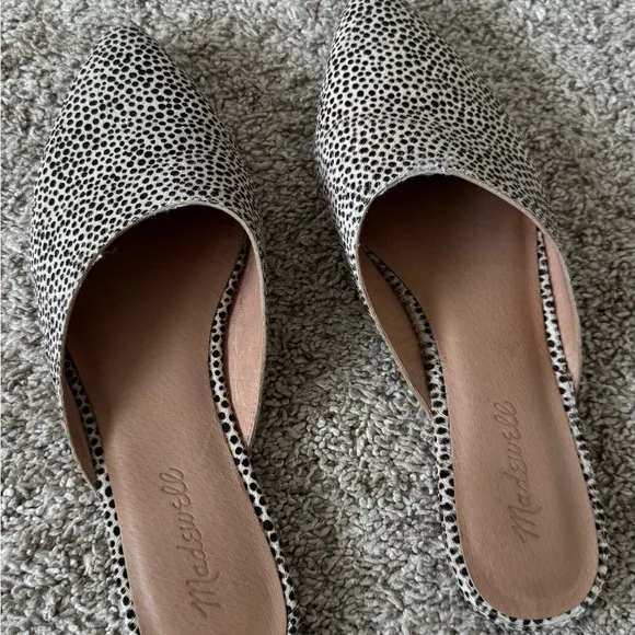 Women’s Madewell Remi Mule in Leopard Calf Hair size 8