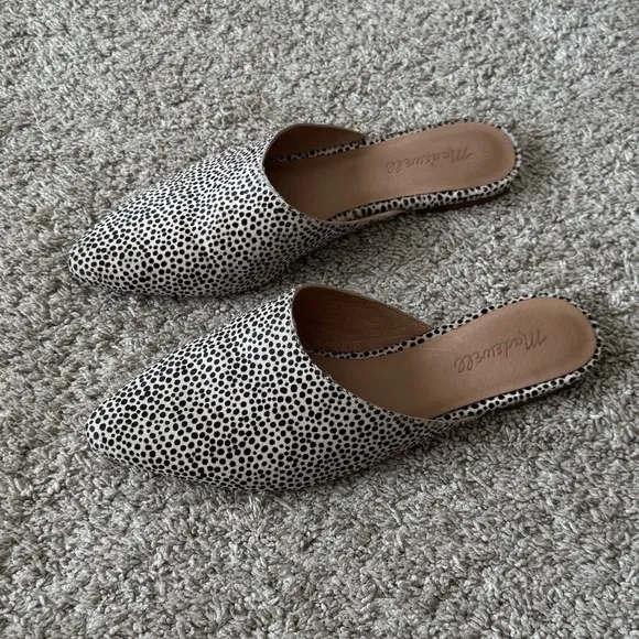 Women’s Madewell Remi Mule in Leopard Calf Hair size 8