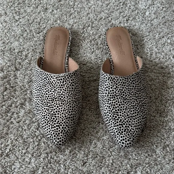 Women’s Madewell Remi Mule in Leopard Calf Hair size 8