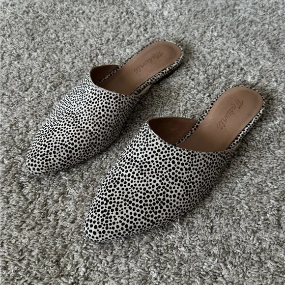 Women’s Madewell Remi Mule in Leopard Calf Hair size 8