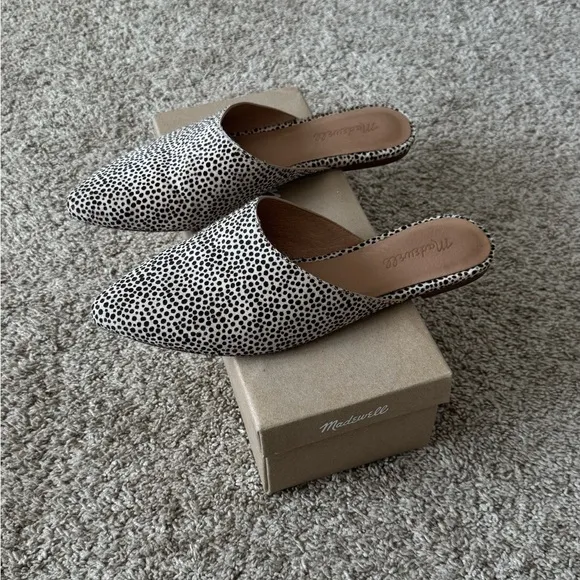 Women’s Madewell Remi Mule in Leopard Calf Hair size 8