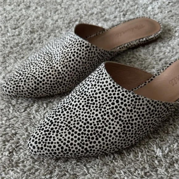 Women’s Madewell Remi Mule in Leopard Calf Hair size 8