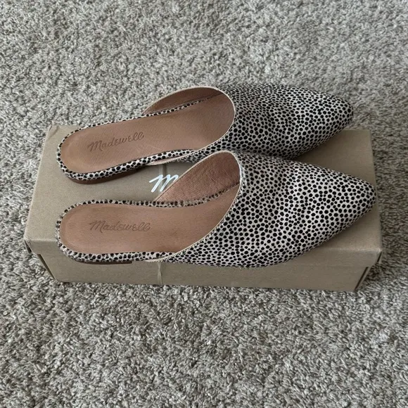 Women’s Madewell Remi Mule in Leopard Calf Hair size 8