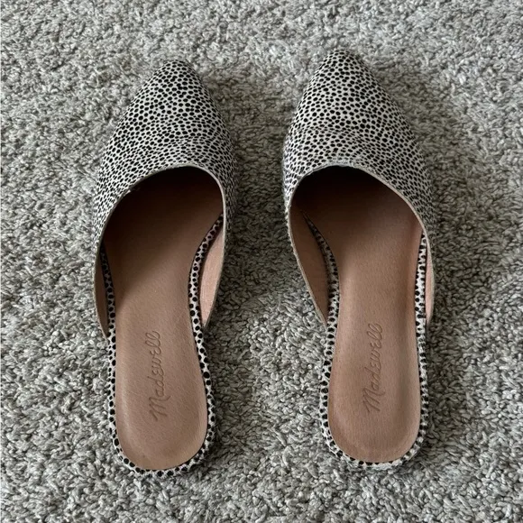 Women’s Madewell Remi Mule in Leopard Calf Hair size 8