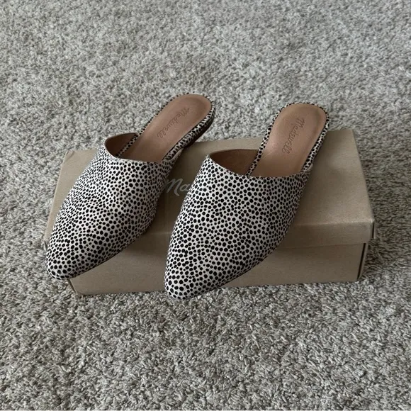 Women’s Madewell Remi Mule in Leopard Calf Hair size 8