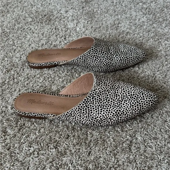 Women’s Madewell Remi Mule in Leopard Calf Hair size 8