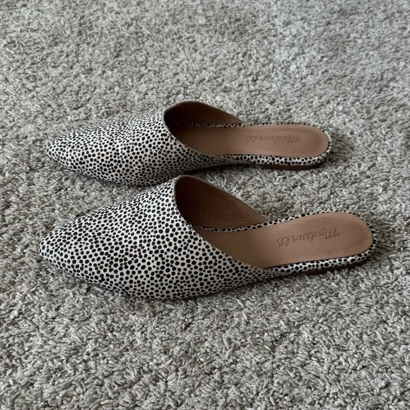 Women’s Madewell Remi Mule in Leopard Calf Hair size 8