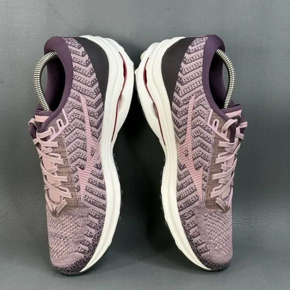 Women’s Mizuno Wave Rider 24 Waveknit 'Purple Pink' athletic shoes size 11.5