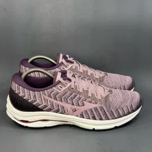 Women’s Mizuno Wave Rider 24 Waveknit 'Purple Pink' athletic shoes size 11.5