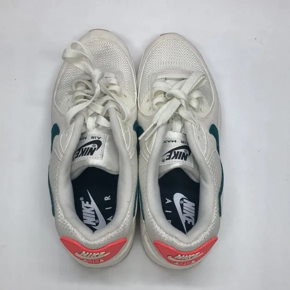 Women’s Nike Air Max 90 NBY ESS White/Pink/Green CT3622-991 NWOB