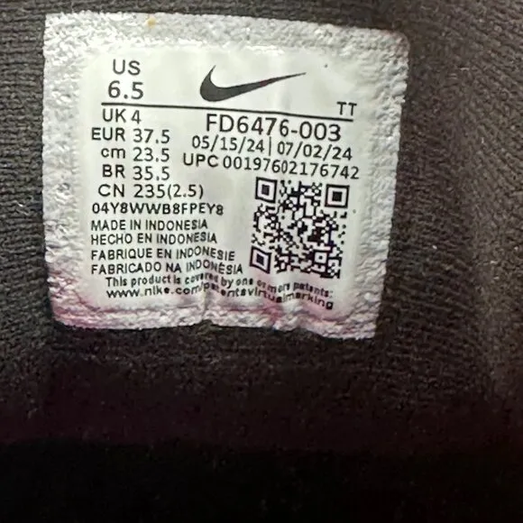 Women's Nike Downshifter 13  Black Purple Athletic Shoes FD6476-003 Size 6.5