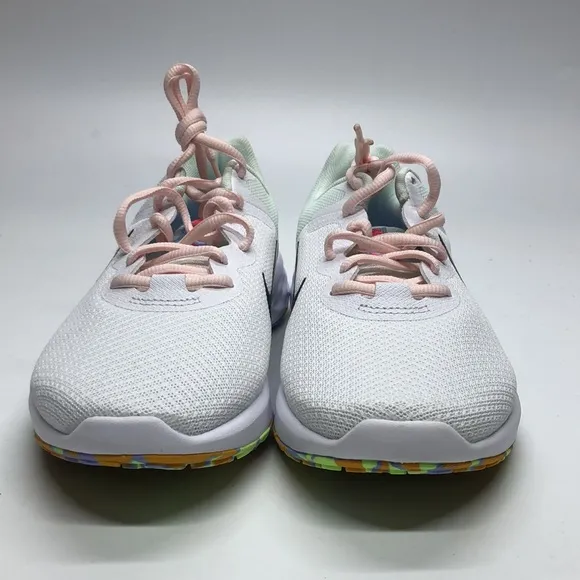 Women’s Nike Revolution 6 NN PRM White/Black/Multi colored DO9475-100 USED SZ 8