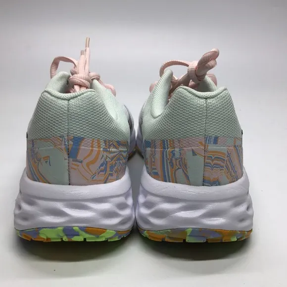 Women’s Nike Revolution 6 NN PRM White/Black/Multi colored DO9475-100 USED SZ 8