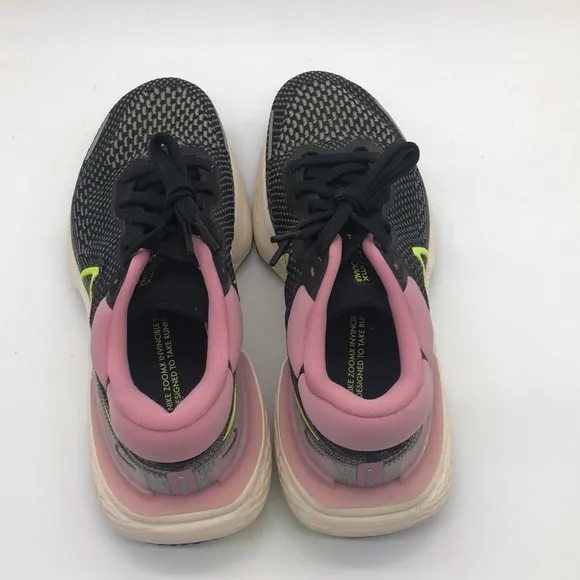 Women’s Nike ZoomX Invincible Run FK Pink/Yellow/Black CT2229-002 USED Sz 9.5