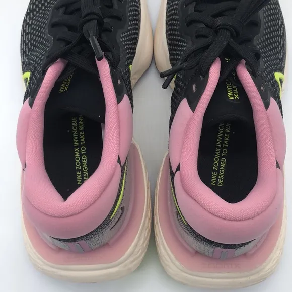 Women’s Nike ZoomX Invincible Run FK Pink/Yellow/Black CT2229-002 USED Sz 9.5