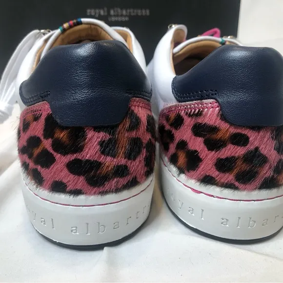 Women’s Royal Albartross London Fieldfox Golf Shoes - Pink Leopard- Size 8