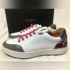 Women’s Royal Albartross London Fieldfox Golf Shoes - Pink Leopard- Size 8