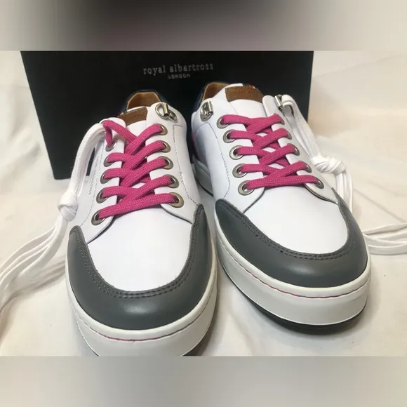Women’s Royal Albartross London Fieldfox Golf Shoes - Pink Leopard- Size 8