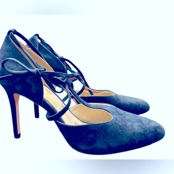 Women’s shoes blue suede 3” heels 6.5