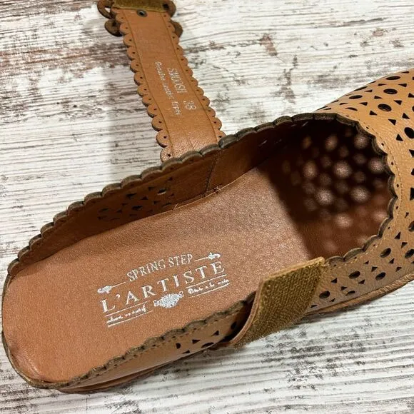 Women’s L’Artiste by Spring step shoes Brown smoosh mule size 38 US 7.5-8