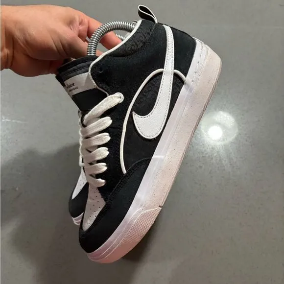 Women’s Nike SB React Leo Baker Skateboarding Shoes Sneakers Size 8 White Y2K