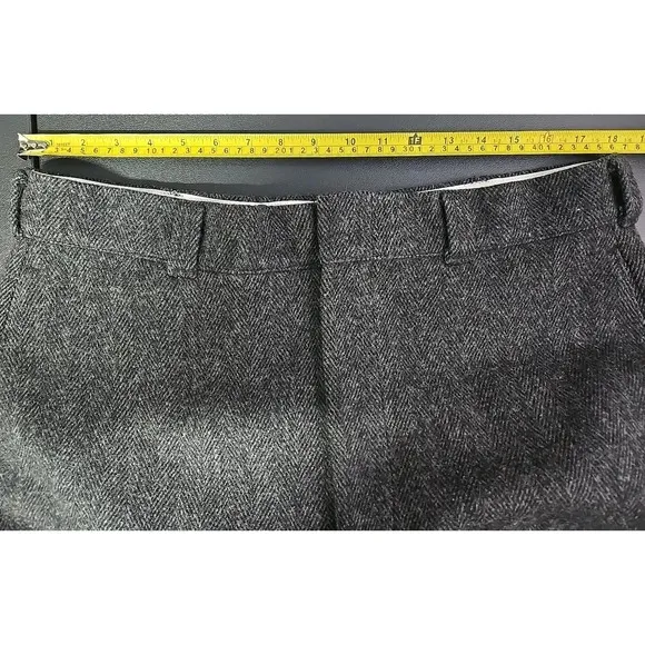 Woolrich Wool Pants hunting dark gray Heavy Wool Blend herringbone men's Sz 38