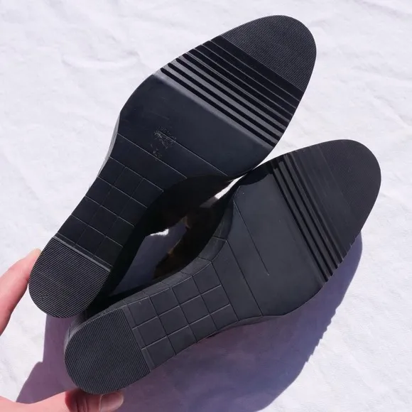 Y2k Van Eli leopard printed pony hair mules